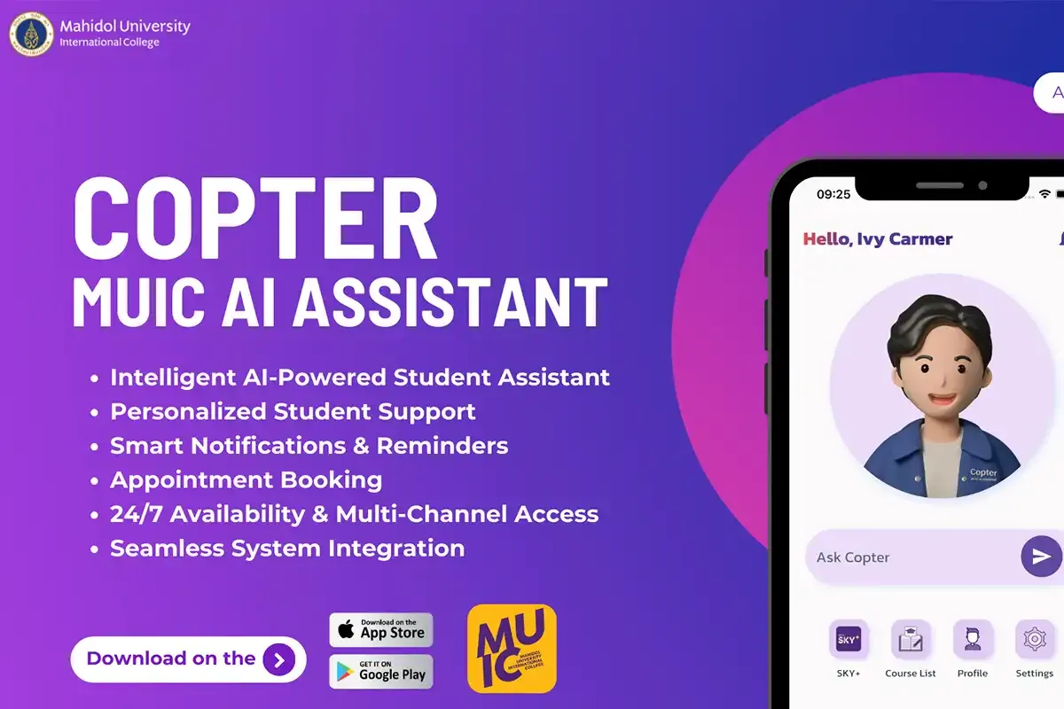 MUIC Successfully Launches AI Copter, a Digital Innovation that Acts as Personal Assistant for its Students