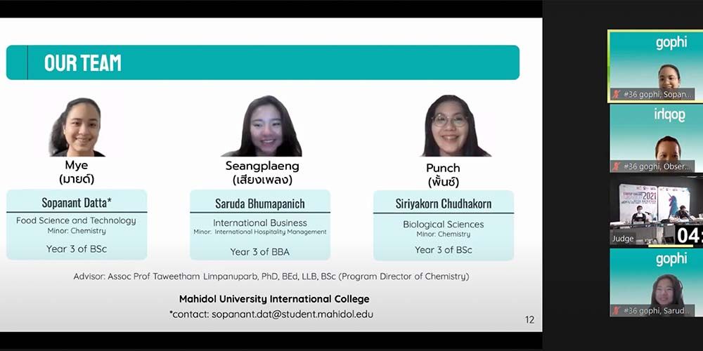 MUIC Students Win Regional Award in Startup Thailand League 2021