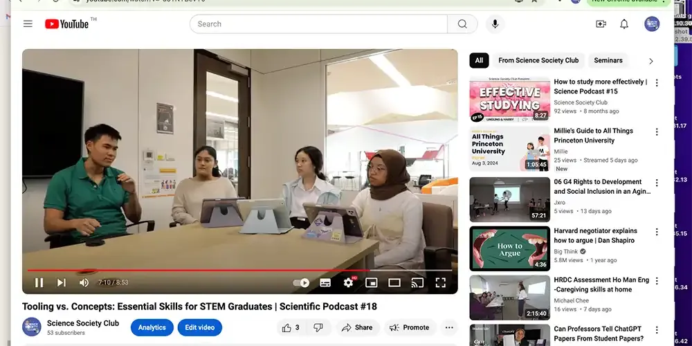 Science Society Club Hosts Latest Scientific Podcast