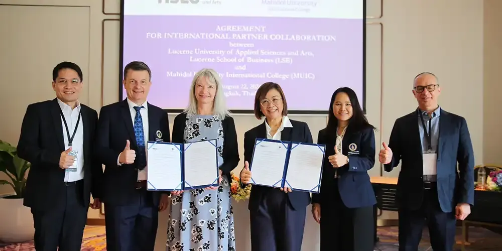 MUIC Signs MOA with Lucerne University of Applied Sciences and Arts, Lucerne School of Business