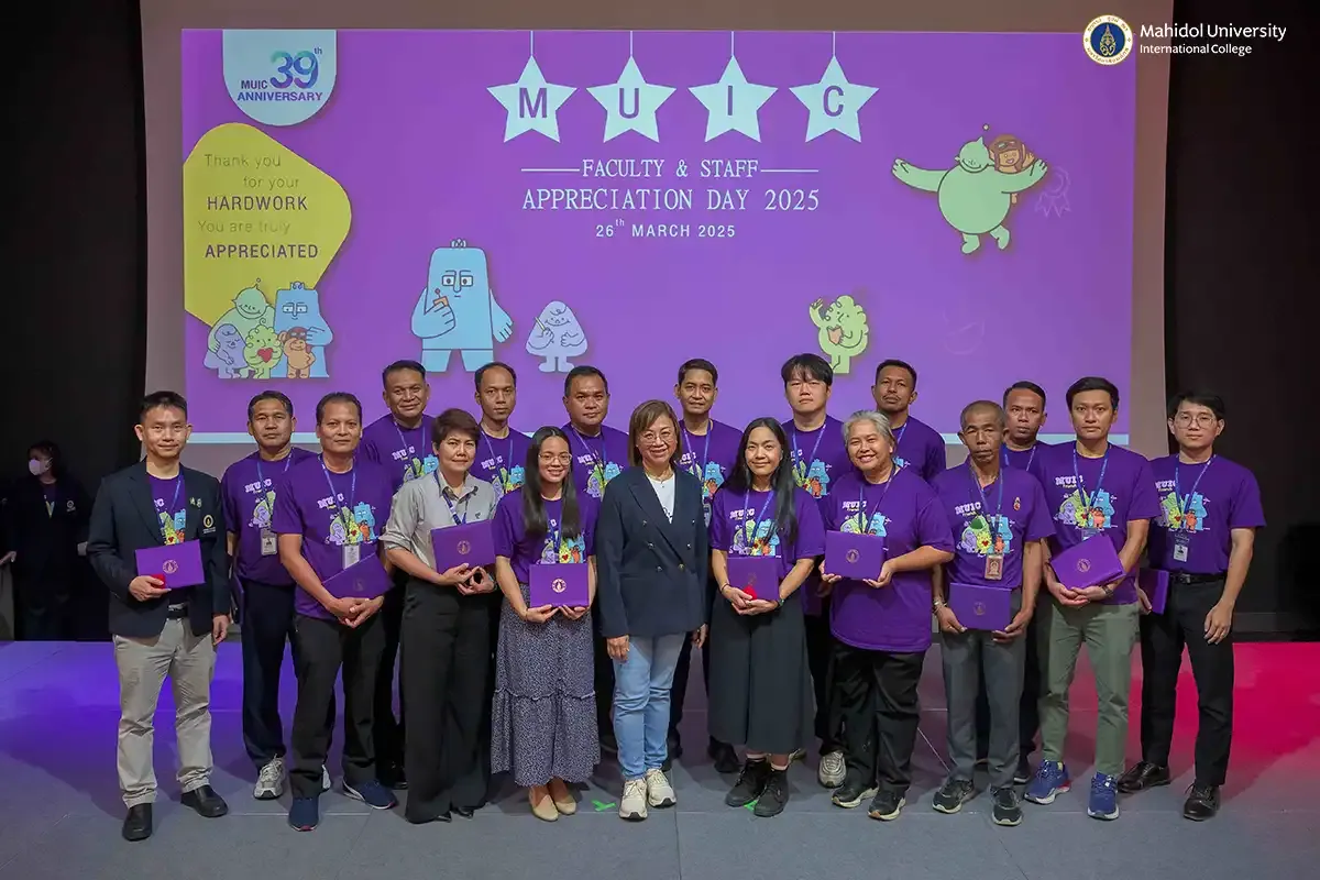 MUIC Honors Successful Faculty and Staff Members during 39th Anniversary