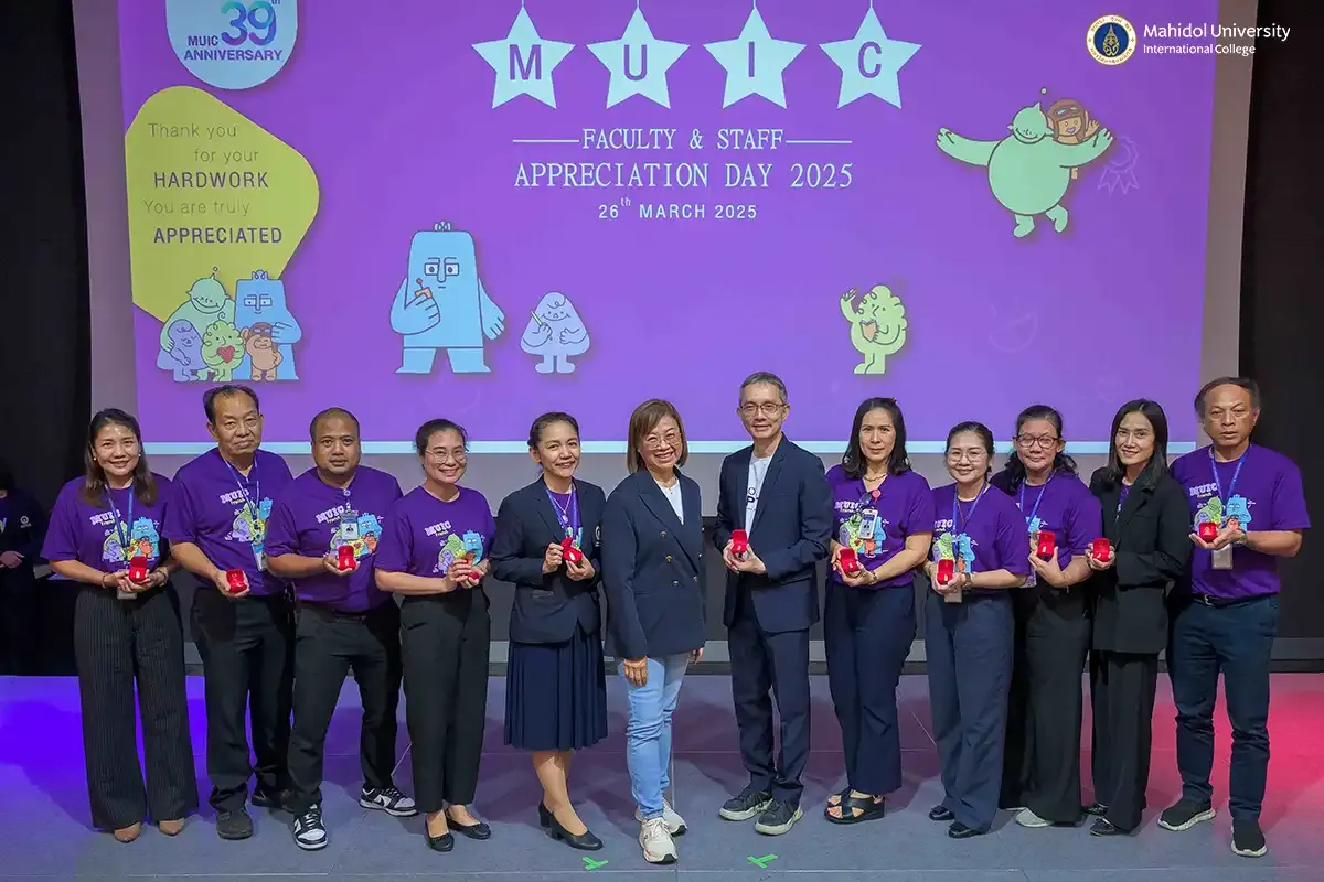 MUIC Honors Successful Faculty and Staff Members during 39th Anniversary