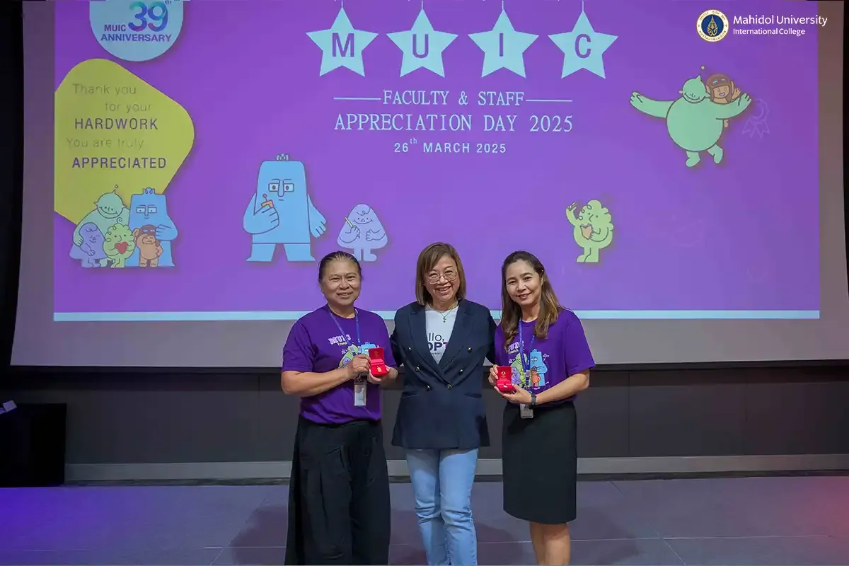 MUIC Honors Successful Faculty and Staff Members during 39th Anniversary