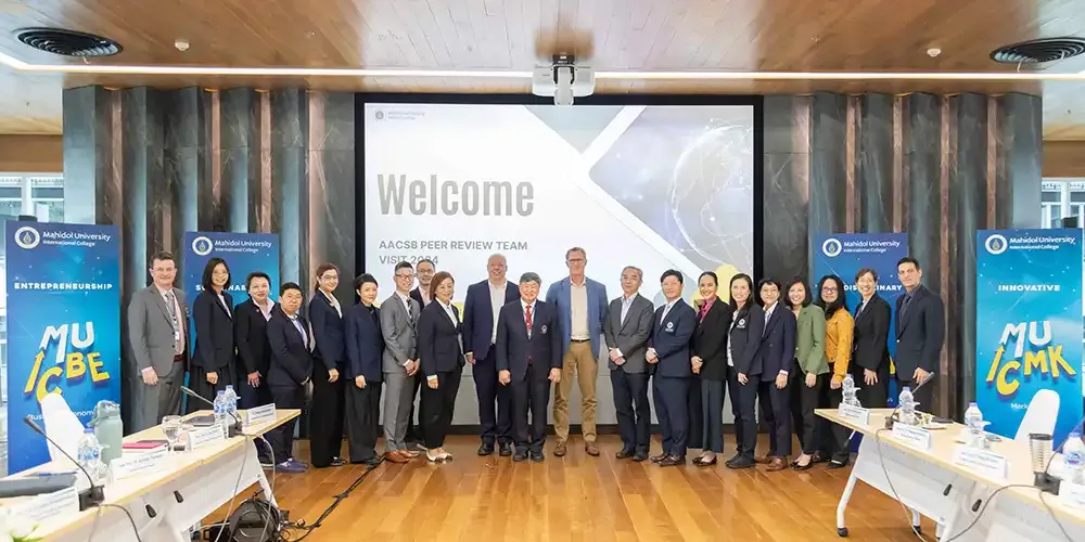วิทยาลัยนานาชาติ ม.มหิดล รับฟังผลการรับรองคุณภาพทางการศึกษาด้านบริหารธุรกิจและการบัญชีทั่วโลก (AACSB)