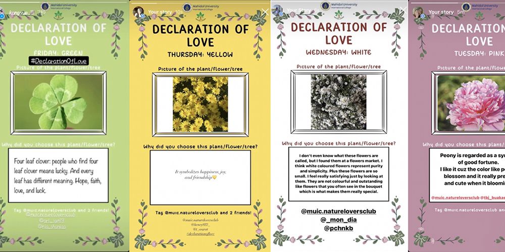 Nature Lovers Club’s “Declaration of Love!"￼