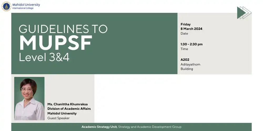 Guidelines to MUPSF Level 3 & 4