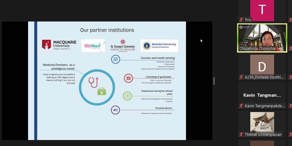 MUIC Holds Online Talk on Opportunities in Medical and Dental Schools