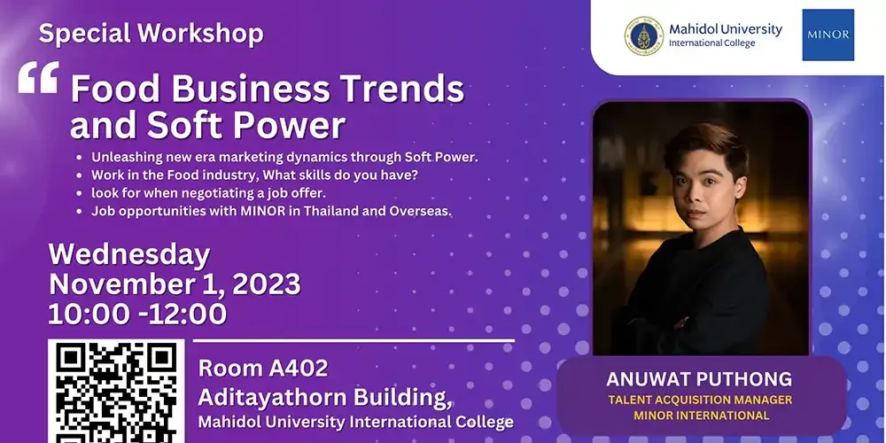 Special Workshop with Minor: Food Business Trends and Soft Power