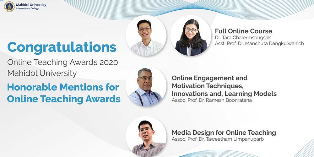 MUIC Lecturers Receive Online Teaching Award from MU