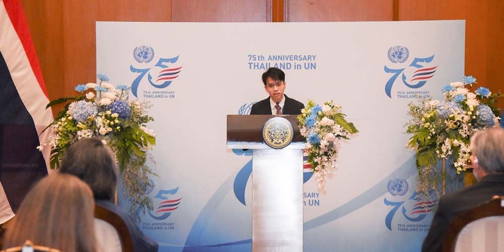 MUIC Student Gives Speech on 75th Anniversary of Thailand’s UN Membership
