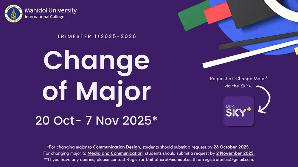 Change of major Trimester 1/2025-2026￼