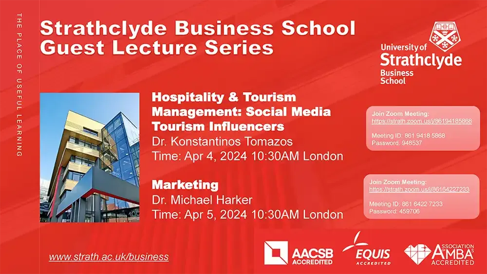 Online Guest Lectures by University of Strathclyde, Business School, UK