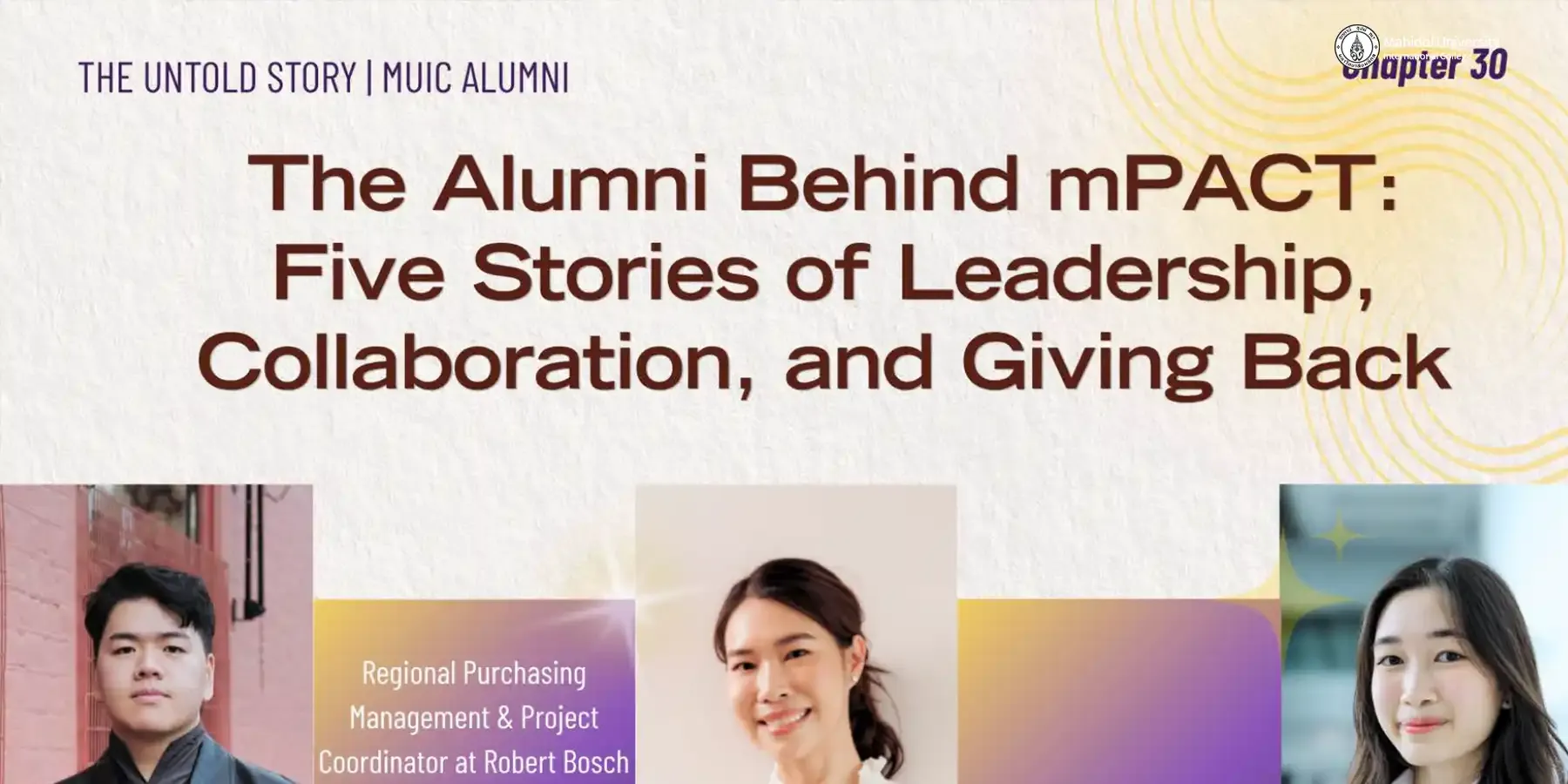 The Alumni Behind mPACT: Five Stories of Leadership, Collaboration,  and Giving Back