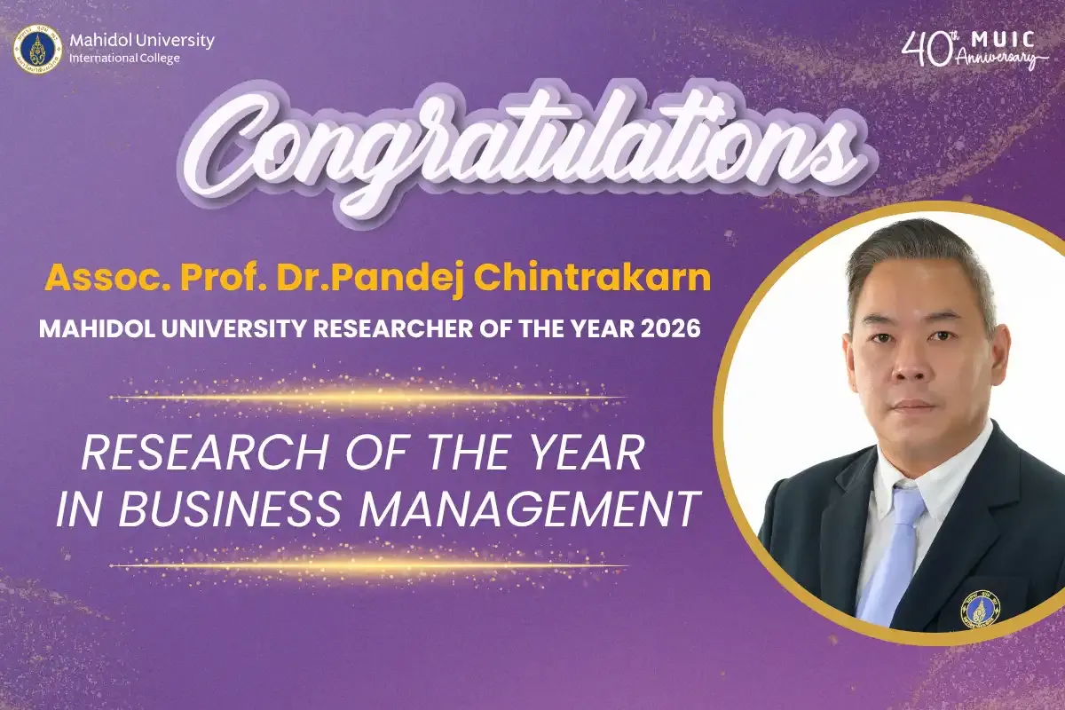 MUIC Ajarns Receive Research Awards from MU