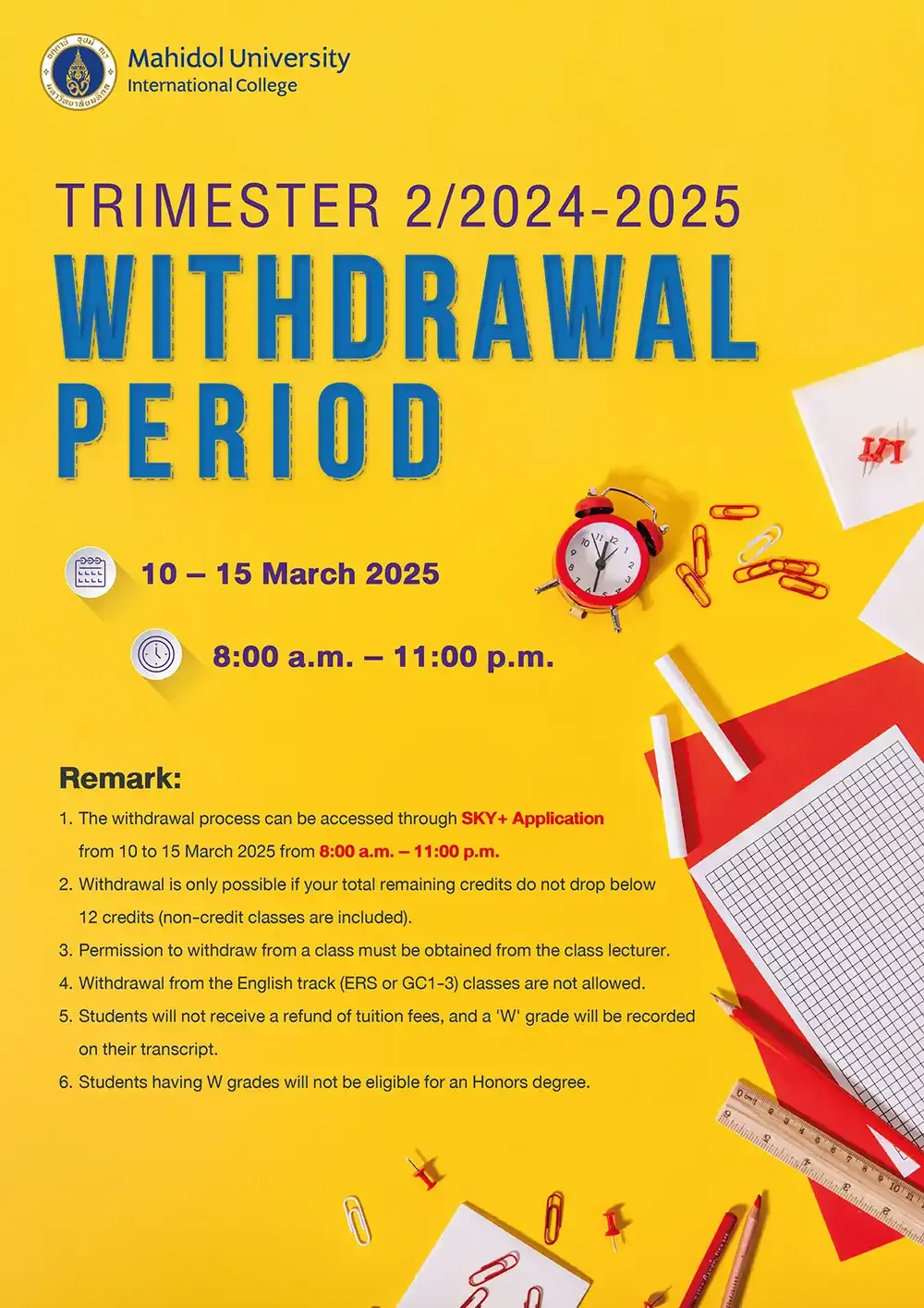 Withdrawal Period Trimester 2/2024 &#8211; 2025