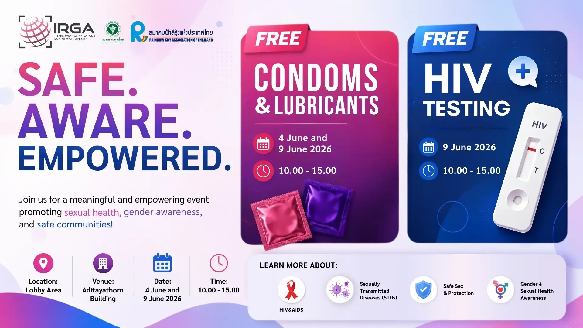 SAFE. AWARE. EMPOWERED: Join Us for a Sexual Health & Gender Awareness Event