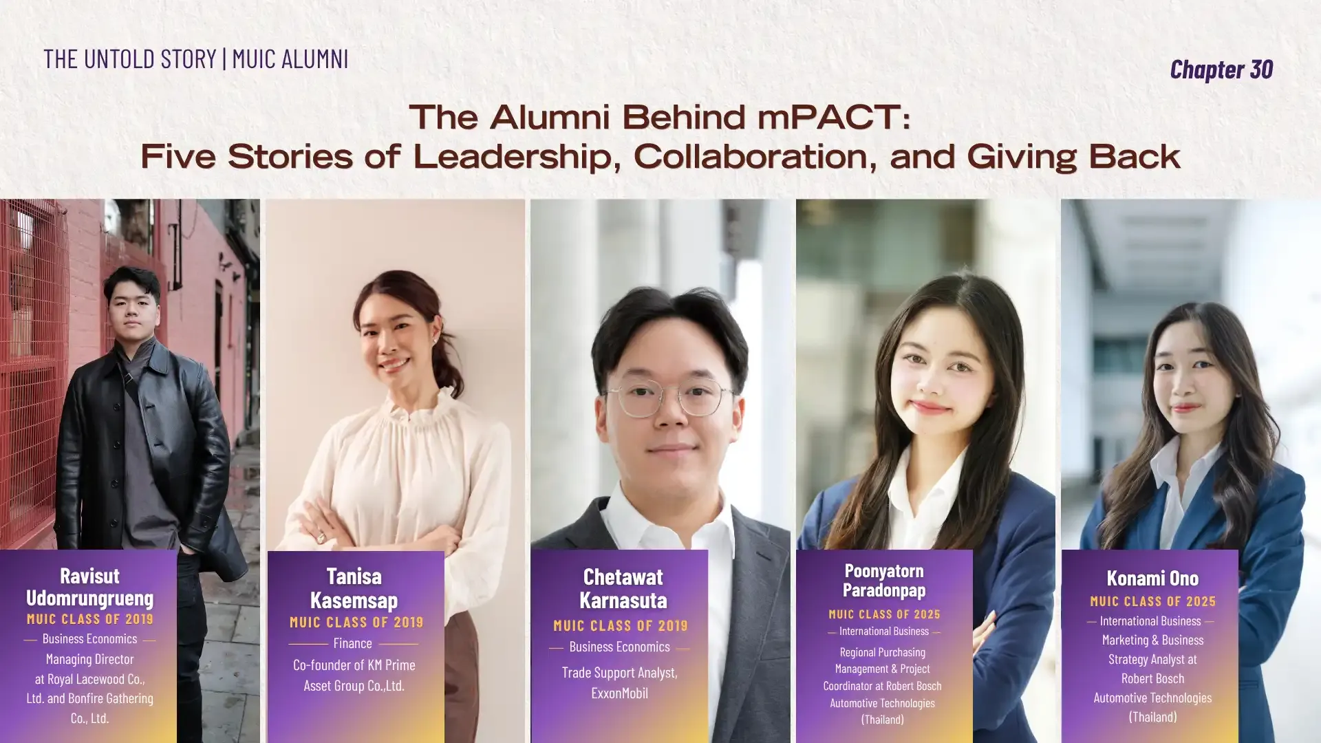 The Alumni Behind mPACT: Five Stories of Leadership, Collaboration, and Giving Back