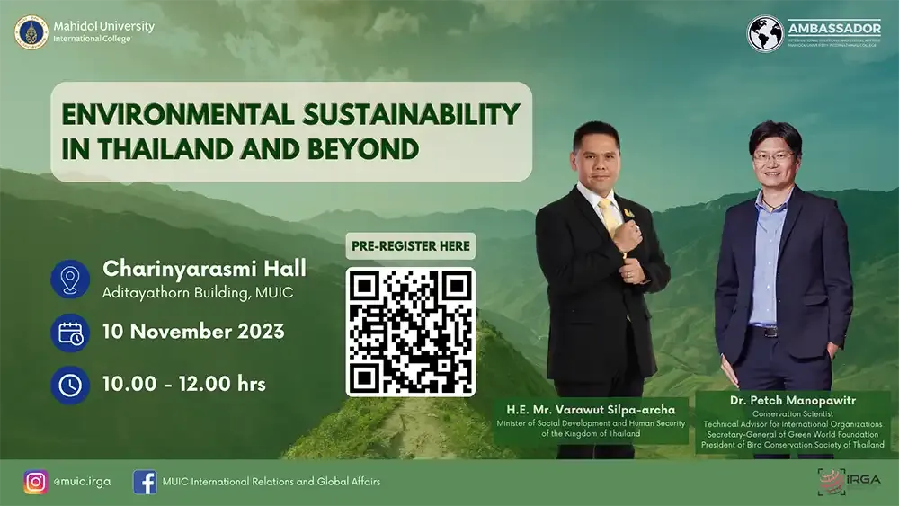 Environmental Sustainability in Thailand and Beyond 