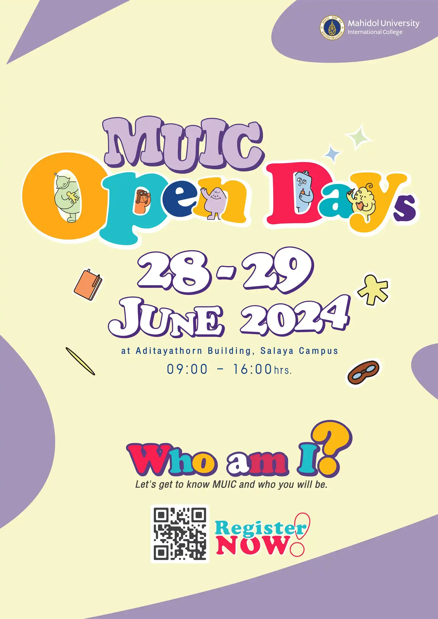 Join Us in &#8220;MUIC Open Days 2024: Who Am I?&#8221;￼